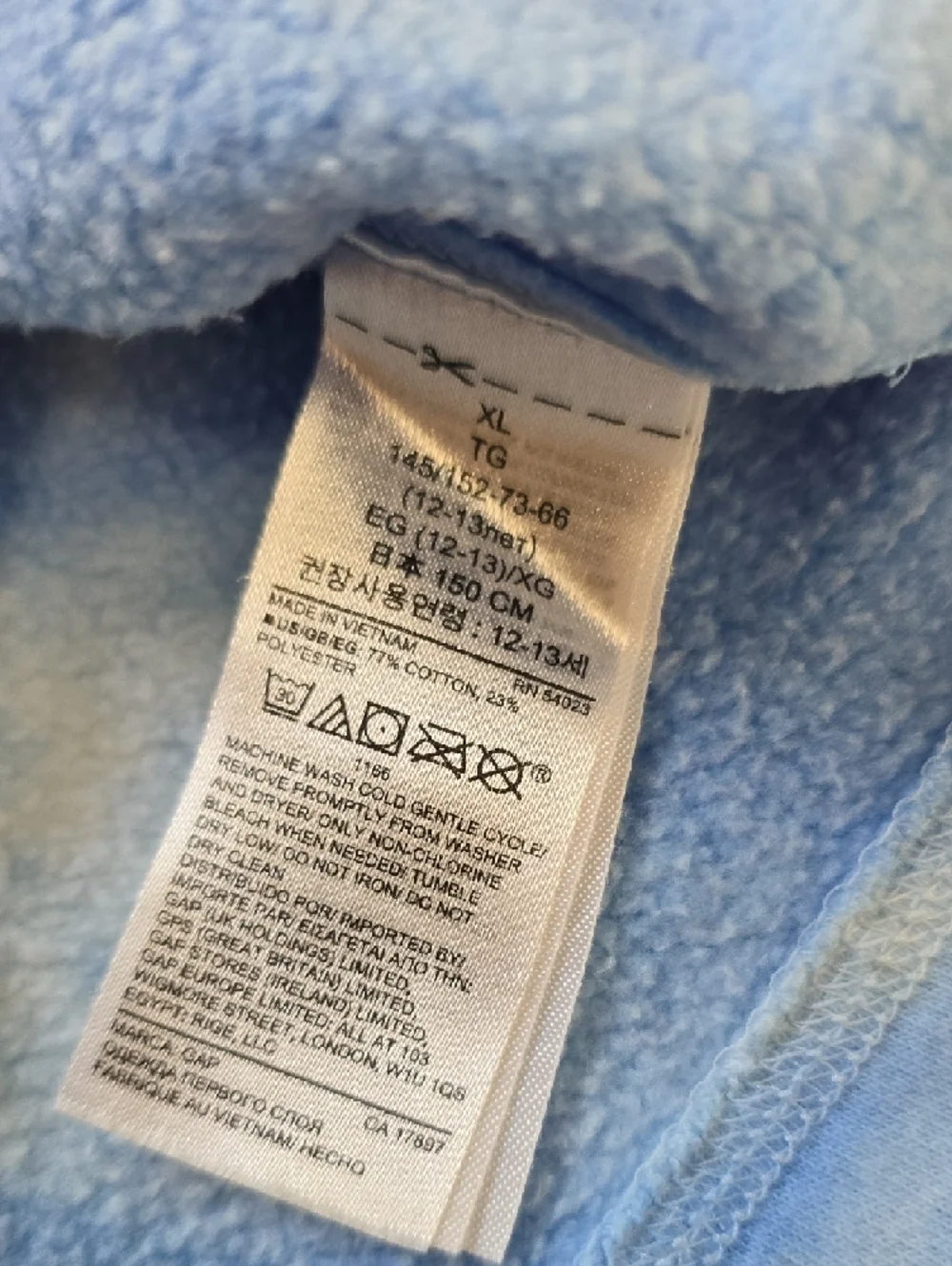 GAP Kids Blue & White Tie-Dye Sweatshirt Size XL (12)
